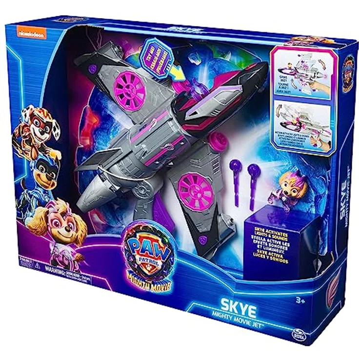 Spin Master Spielzeug-Flugzeug Paw Patrol - Movie II - Skyes Deluxe Jet-Flieger, inkl. Skye Figur, mit Licht- und Soundeffekt – Bild 4