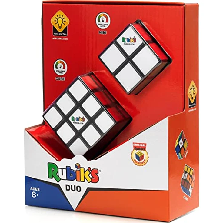 Rubik's Würfel Advanced 3 x 3 Spiel mit bunten Puzzlespieln – Set mit Würfeln 2 x 2 und 3 x 3 cm, originelle Farbabstimmung mit Anleitung – 6064009 – Spielzeug für Kinder ab 8 Jahren – Bild 9