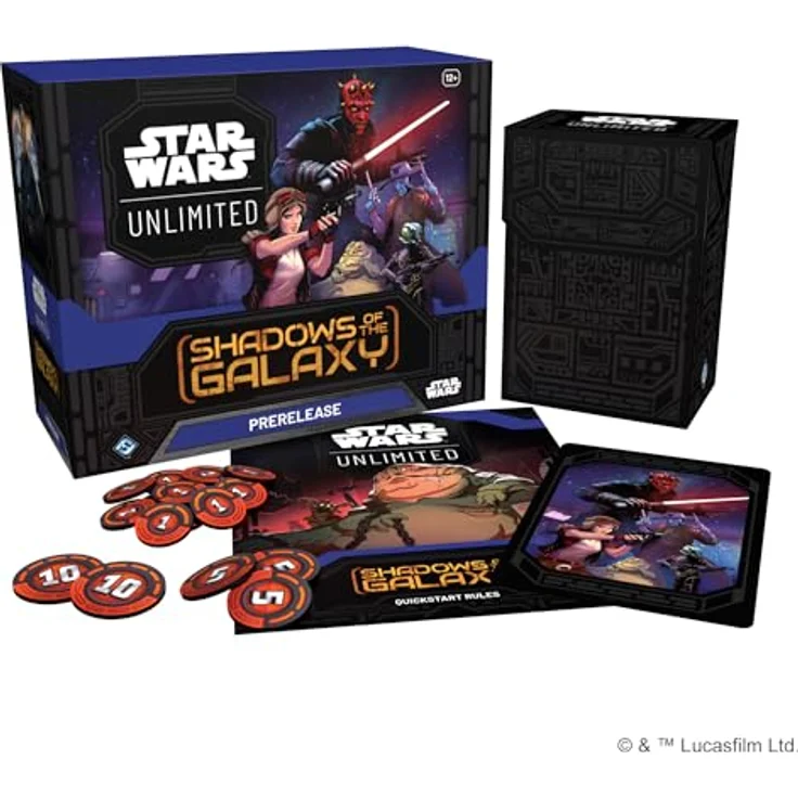 Fantasy Flight Games Star Wars: Unlimited - Shadows of the Galaxy Prerelease Box - Sammelkartenspiel mit 6 Boostern und exklusiven Promo-Karten von Der Mandalorianer und Moff Gideon – Bild 4