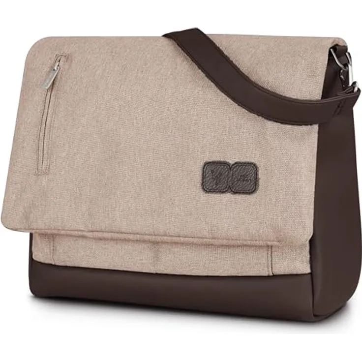 ABC Design Wickeltasche Urban Grain, moderne Wickeltasche mit Lederlook-Details, großem Hauptfach und Wickelunterlage, grau
