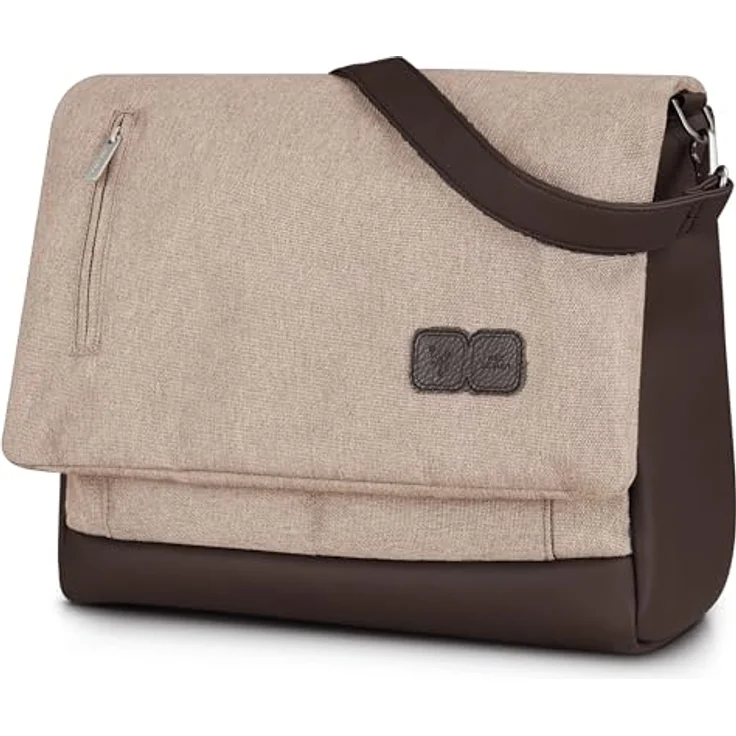 ABC Design Wickeltasche Urban Grain, moderne Wickeltasche mit Lederlook-Details, großem Hauptfach und Wickelunterlage, grau – Bild 1