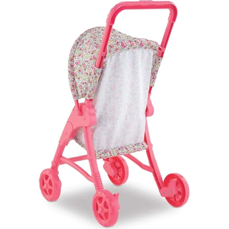Corolle Puppenbuggy, Puppenwagen im Blumenmuster mit verstellbarem Sonnendach, geeignet für 30 cm Puppen, ab 18 Monaten – Bild 2