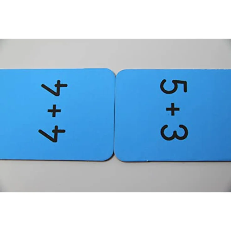 WISSNER® Domino Addition und Subtraktion - Lernspiel mit 60 Aufgabenkärtchen, für 2-4 Spieler, aus 100% recycelter Pappe, in Deutschland hergestellt – Bild 5