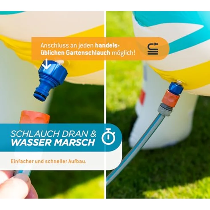 Summer Waves Aufblasbares Zebra-Einhorn Sprinkler 1. 57 m x 94 cm x 1. 57 m – Bild 5