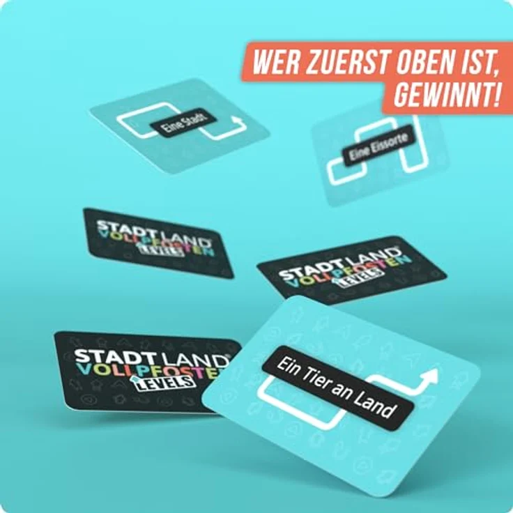 DENKRIESEN Stadt Land Vollpfosten® Levels – Junior Edition | Mit Blitzwürfel | Familienspiel, ab 8 Jahren – Bild 4