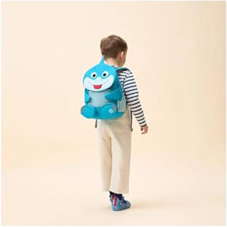 Affenzahn Grosser Freund Kindergartenrucksack, 31 cm, Grün, mit ökologischem Grünen Knopf und Trinkflaschenfach – Bild 7