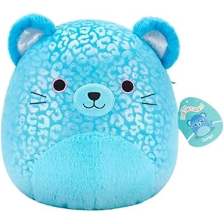 Squishmallows SQCR07674 Sarge der Blaue Jaguar, 30 cm superweiches Plüschtier, offizielles Jazwares Kuscheltier mit einzigartiger Biografie – Bild 1