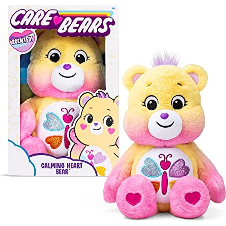 Basic Fun Care Bears Calming Heart Bear, 35 cm Plüsch, parfümiert mit Gurken-Melonen-Duft, ideales Kuscheltier für Kinder ab 4 Jahren – Bild 2