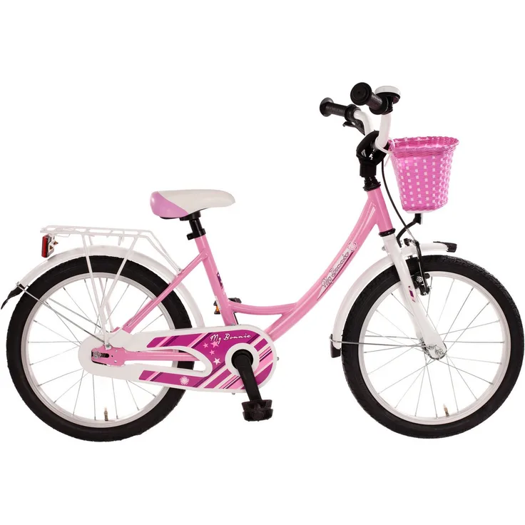 Bachtenkirch Kinderfahrrad "MY BONNIE", rosa/weiß, 1 Gang, ohne Schaltung, mit Aluminiumfelgen und verstellbarem Sattel