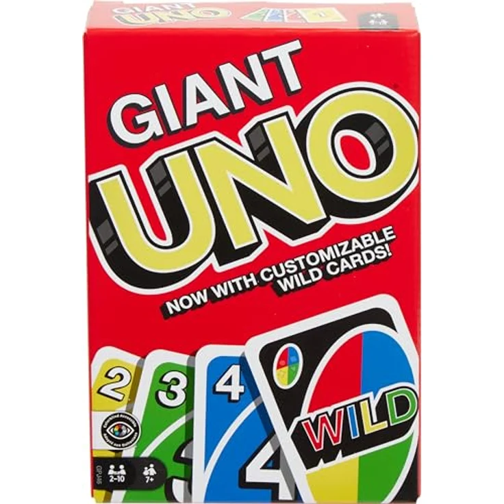 Mattel Games UNO: Classic Giant UNO, Tischspiel mit extra großen Karten – Bild 1
