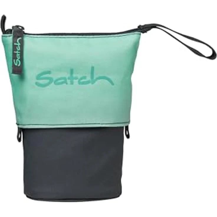 satch Pencil Slider extra groß mit Trennfach und Geodreieck, Gradient Mint - Anthrazit – Bild 1