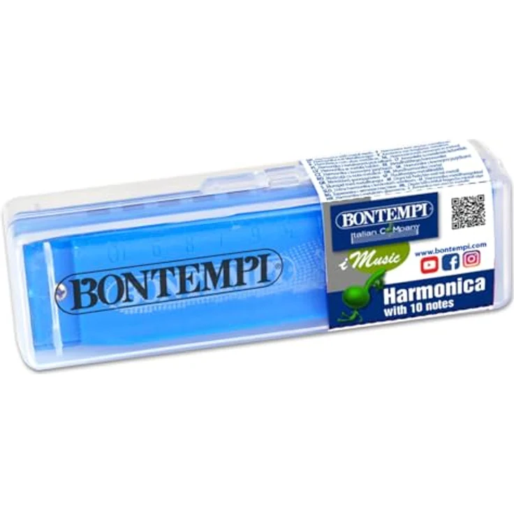 Bontempi Icom Mundharmonika 10 Note mit Hülle, Mehrfarbig, 3.IC301010 – Bild 4