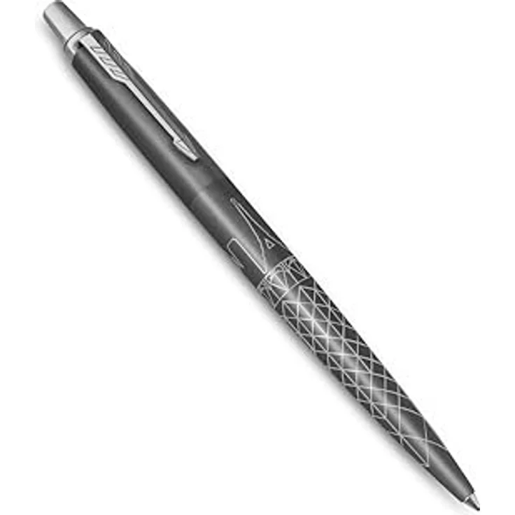 Parker Pen Jotter SE Paris Kugelschreiber M, Edelstahl grau/silber, limitierte Sonderedition mit lasergravierter Skyline und Klickmechanismus – Bild 4