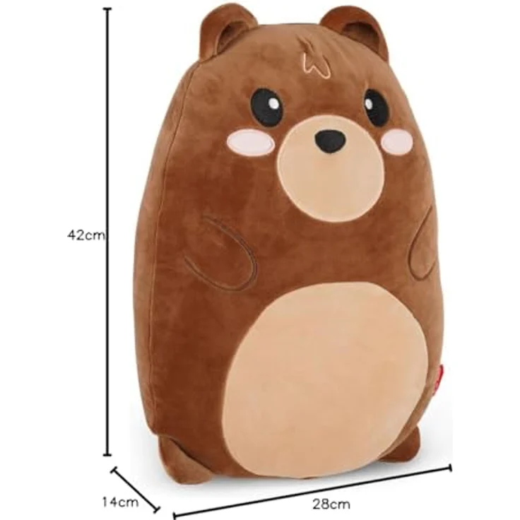 Legami Super Soft! Pillow - Teddy Bear, kuschelweicher Plüsch, braun, maschinenwaschbar bis 30°C – Bild 5