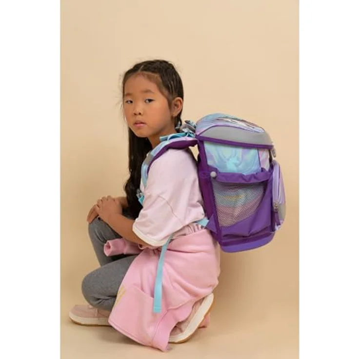 Belmil Schulranzen "Mini-Fit" 2025, 4-tlg. Set für Mädchen, Einhorn-Design, ergonomisch, leichtgewichtig, A4-tauglich, mit Sportbeutel und Schüleretui – Bild 2