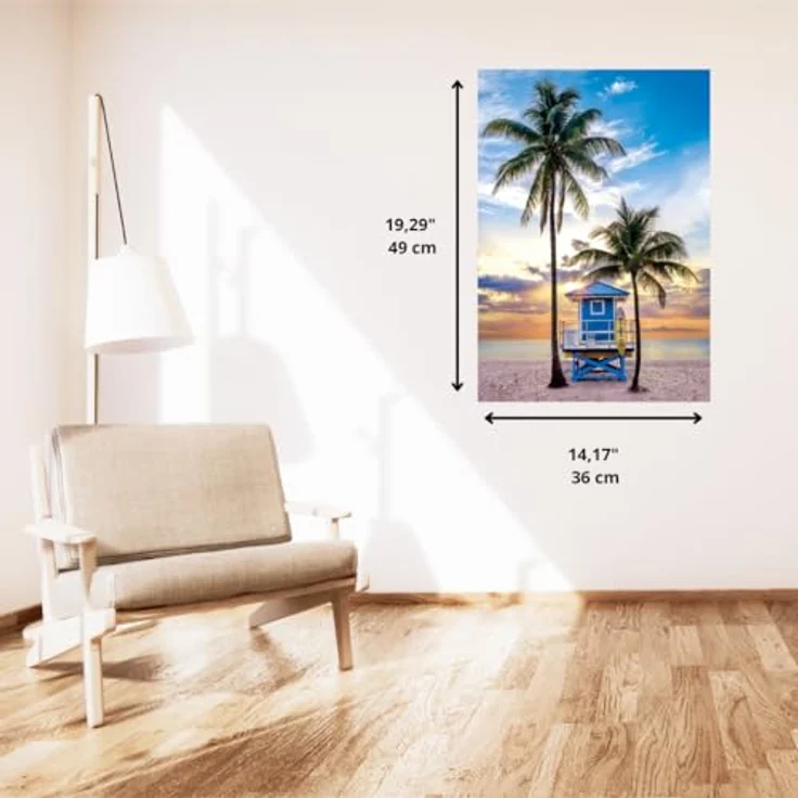 Clementoni Puzzle Collection - Miami Beach Florida, 500 Teile, Compact Box, Made in Italy, Erwachsene 14-99 Jahre – Bild 5