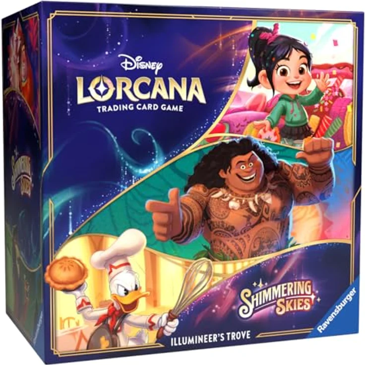 Ravensburger Disney Lorcana Trading Card Game - Shimmering Skies - Illumnieer's Trove (Englisch) - Sammelkarten Set mit exklusiven Inhalten und hochwertiger Aufbewahrungsbox - Preisvergleich – Bild 2