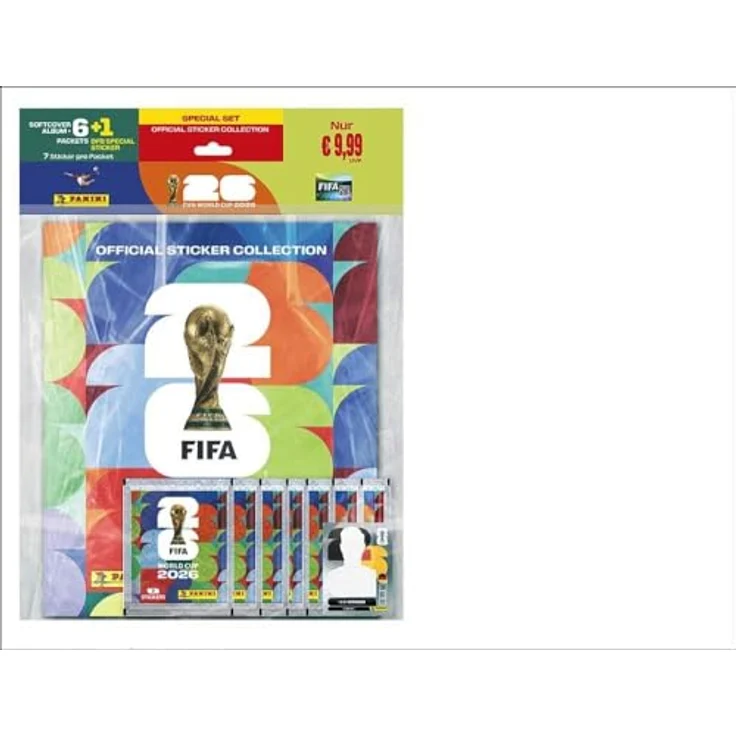 Panini FIFA World Cup 2026 Sticker Collection Starter Pack, Sammelalbum mit 6 Tüten und 42 Stickern, Deutsche Version – Bild 1