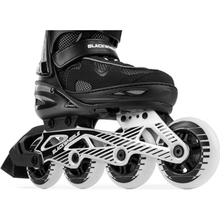Blackwheels Flex Pro Inline Skates, atmungsaktiv für Jugendliche und Erwachsene, 80 mm Räder, Einlegesohle 35-38, Schwarz – Bild 4