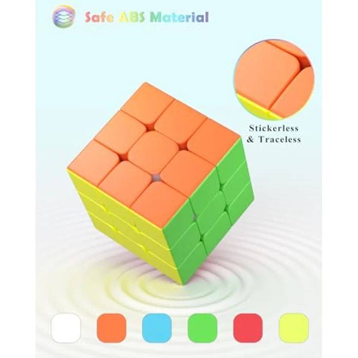 ROXENDA Speed Cube 3x3 Zauberwürfel Stickerless - Professional & Solides & Langlebiges, Dreht Sich Schneller als das Original (3x3x3) – Bild 6