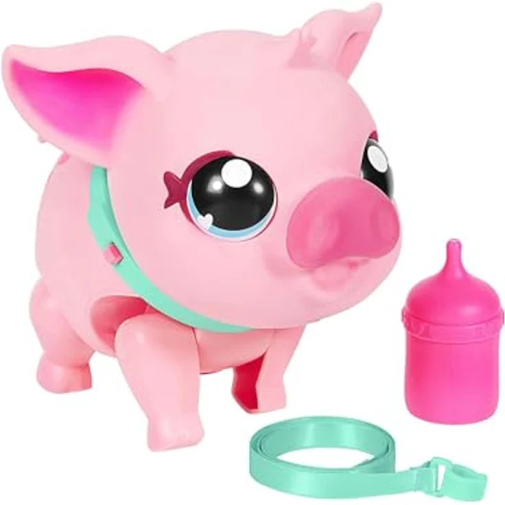 Giochi Preziosi Live - Mein kleines Schwein, interaktives Tier, das läuft, Tanzt und Essen (Famosa LPW0000), LPW00000, Bunt – Bild 2