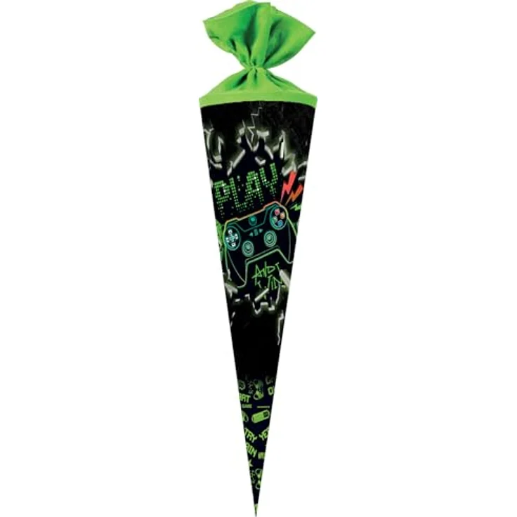 Nestler Schultüte Play & Win, 70 cm rund, Filzverschluss, mit hochwertigem Druck, stabile Pappe – Bild 2