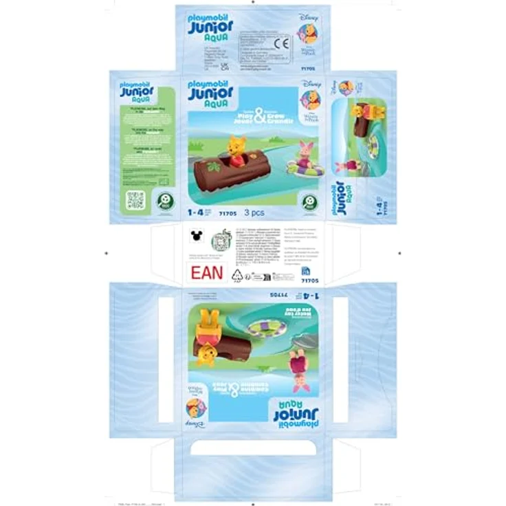 Playmobil® Konstruktions-Spielset Winnies & Ferkels Wasserabenteuer, JUNIOR & Disney, (3 St), Made in Europe – Bild 4