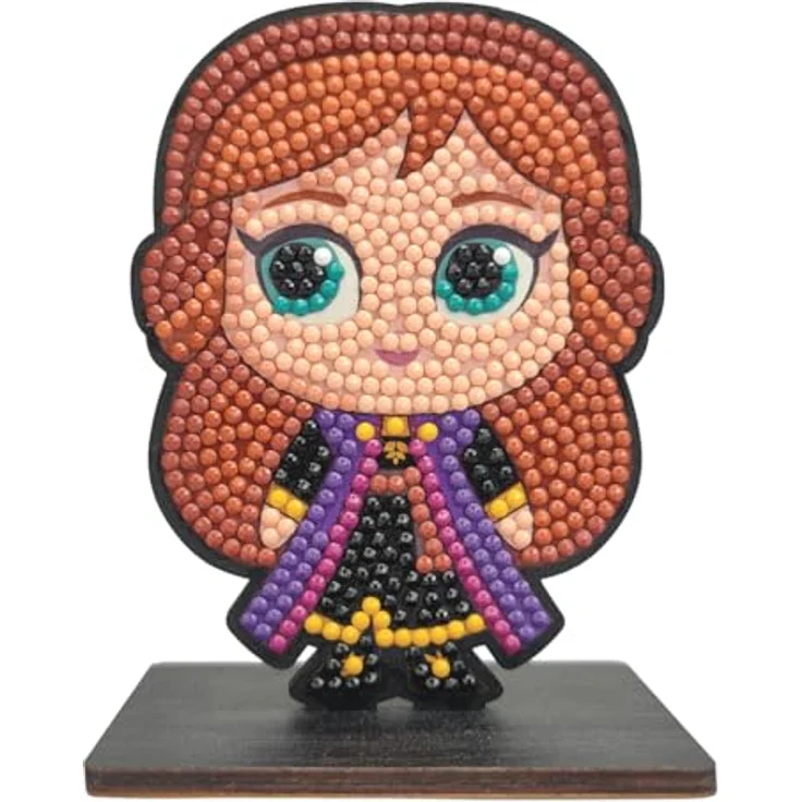 CRYSTAL ART Diamantmalerei-Set Disney Die Eiskönigin – Anna, kreative Bastelaktivität mit glitzernden Strasssteinen für Erwachsene und Kinder – Bild 1