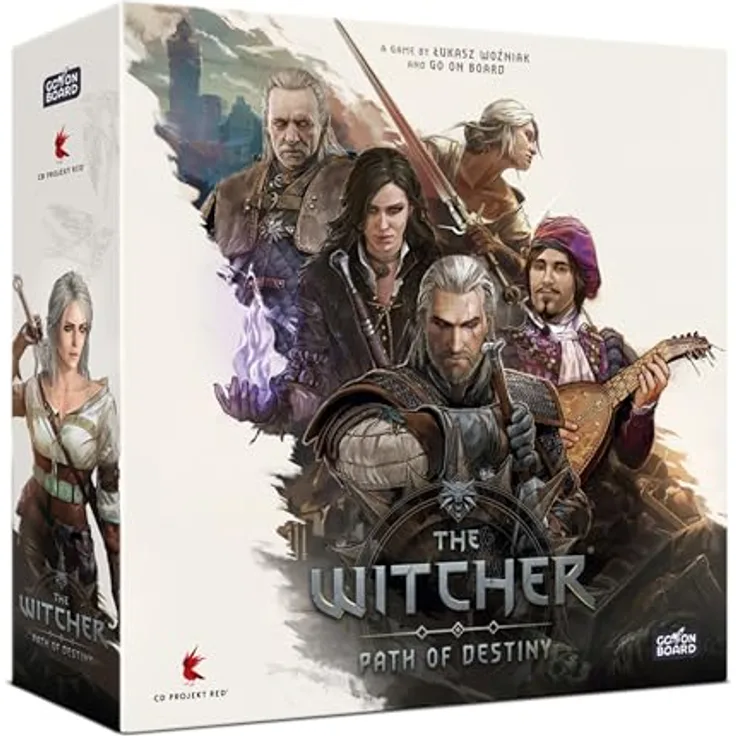 Go On Board The Witcher Path of Destiny Deluxe Edition, 1-5 Spieler Tableau-Building Kartenspiel mit innovativen Geschichten und strategischen Deck-Building-Mechaniken, ab 14 Jahren