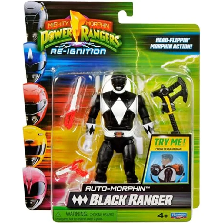 Playmates Mighty Morphin Power Rangers RED Ranger Auto-Morphin Action Figure mit Power-Schwert und Blade-Blaster, verstellbar, rote Figur – Bild 5