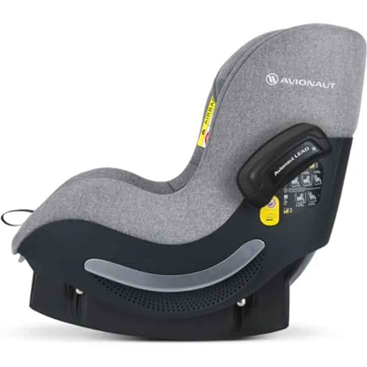 Avionaut AeroFIX AirFlow, Reboard Kindersitz (0-18 kg) mit Air-Flow Polsterung und Seitenaufprallschutz, grau – Bild 3