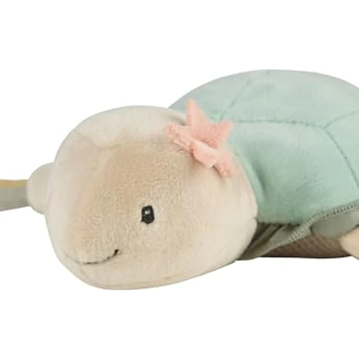Sterntaler Kuscheltier S Schildkröte, weich wattiertes Kuscheltier in pudergrün mit süßen Details und unifarbener Stoffkombination. – Bild 5