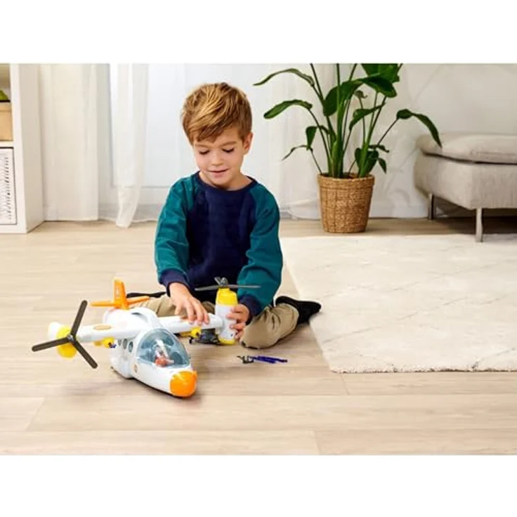 SIMBA Feuerwehrmann Sam Fire Swift Rettungsflugzeug, 42 cm mit Licht- und Soundeffekten, inkl. Seilwinde und Figuren – Bild 10