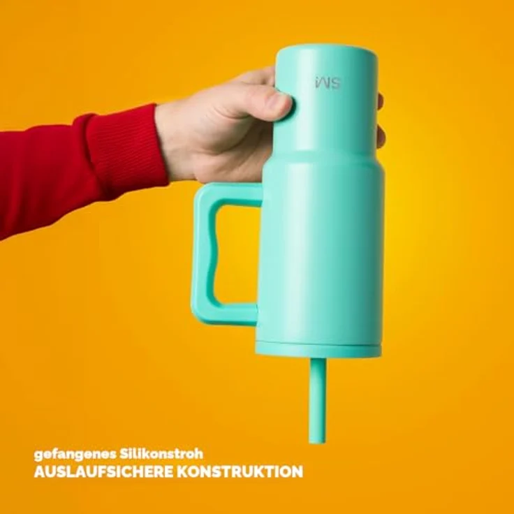 Simple Modern Trek Thermobecher, 710ml Edelstahl mit Silikonstrohhalm und Griff, Isolierter Eiskaffee-Reisebecher, Asteroid – Bild 3