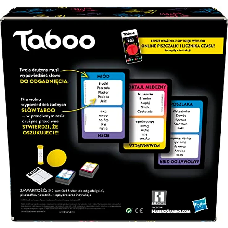 Hasbro Gaming Tabu Spiel F52541200, Partybrettspiel mit 212 Karten und 848 Suchwörtern, für Erwachsene und Jugendliche ab 13 Jahren – Bild 4