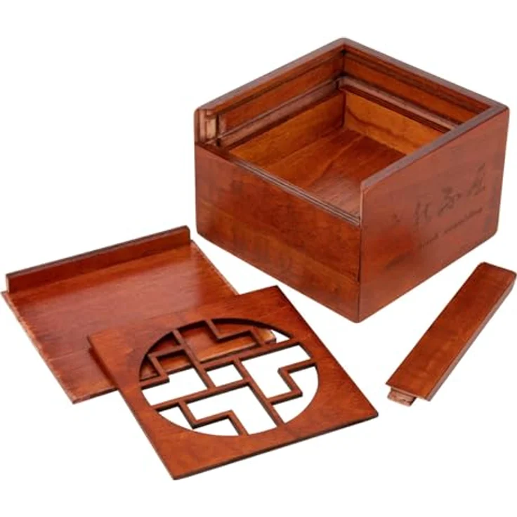 Philos 5533 - Secret Box Forest, Holzbox mit geheimem Fach, 110 x 110 x 75 mm, Brettspiel – Bild 2