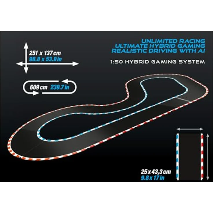 Carrera HYBRID Runway Chase - Porsche 911 GT3 R im Maßstab 1:50 - KI-gestützte Steuerung per Smartphone-App - Multiplayer-Rennen für bis zu 30 Fahrer - Amazon Exklusiv – Bild 4