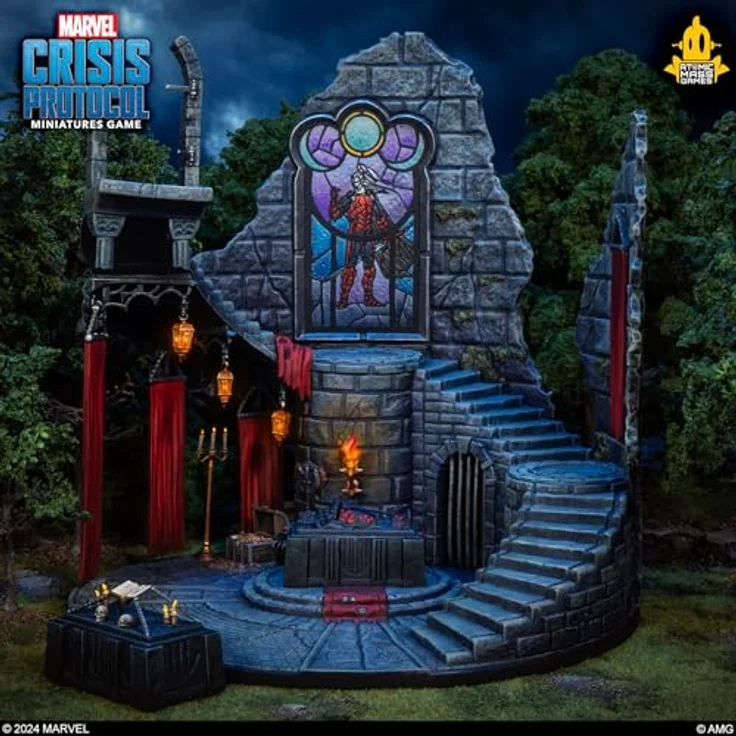 Atomic Mass Games Marvel: Crisis Protocol - Tomb of Dracula Terrain Pack, Erweiterung für Strategiespiel mit Geländeteil und One-Shot-Karten – Bild 5