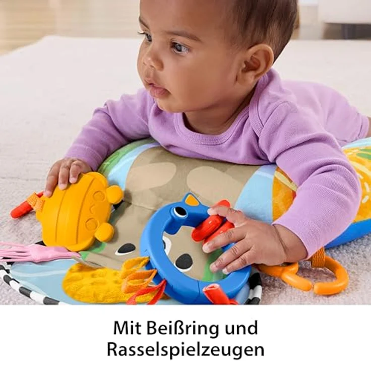 Fisher Price Balanced Beginnings Tummy Wedge, Bauchlagen-Keil mit sensorischen Aktivitätsspielzeugen, geeignet ab 0 Monaten – Bild 4