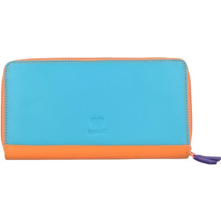 Mywalit Medium Tri-fold Geldbörse, Leder 14 cm x 10 cm x 3 cm, mehrfarbig Copacabana – Bild 1