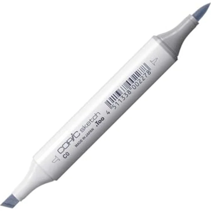 Copic COPIC Sketch Marker Typ C - 0, cool gray No. 0, professioneller Pinselmarker mit Super-Brush- und Medium-Broad-Spitze – Bild 1