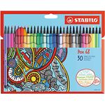 Premium-Filzstift - STABILO Pen 68 - 30er Pack - mit 30 verschiedenen Farben