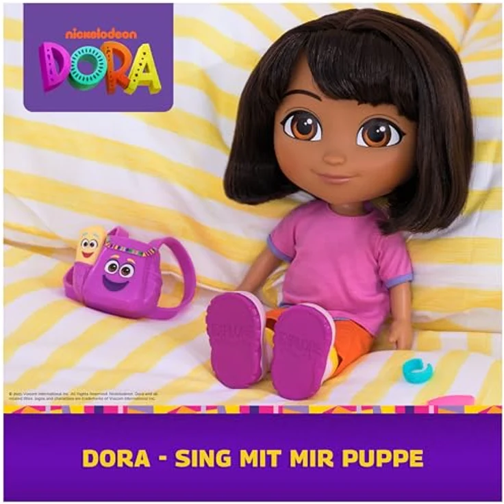 Spin Master Anziehpuppe Dora - Sing mit mir Dora, mit Sound, mehr als 25 Sätze und Geräusche, bilingual (Deutsch/Englisch) – Bild 4