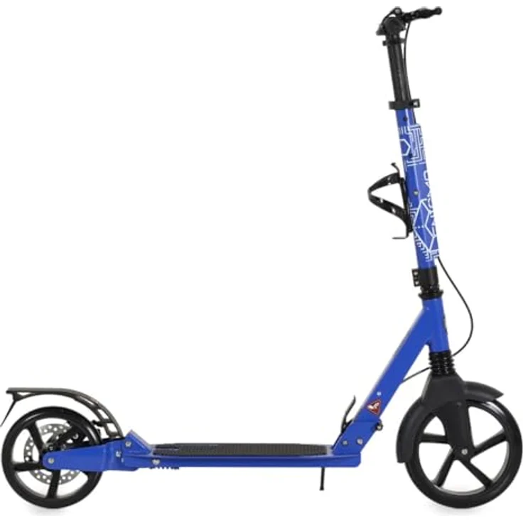 Byox Kinderroller Enigma, klappbar mit PU-Rädern, Handbremse, Getränkehalter und höhenverstellbarem Lenker, blau – Bild 4