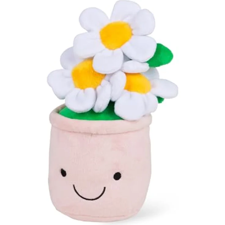 Tobar Kawaii Gänseblümchen Animigos Funky Friends Kuscheltier, flauschiger Deko-Begleiter für Blumenliebhaber – Bild 1