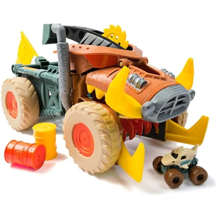 Spin Master Monster Jam Mini Warthog Playset mit Mad Hog Chomper und Megalodon Truck im Maßstab 1:87, geeignet für Kinder ab 3 Jahren