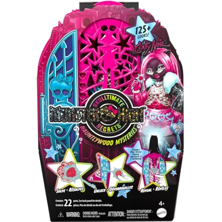 MonsterHigh™ Anziehpuppe Verborgene Schätze, Catty - 19 modische Überraschungen, bewegliche Puppe, mit Lupenschlüssel und Aufbewahrungsschrank – Bild 6