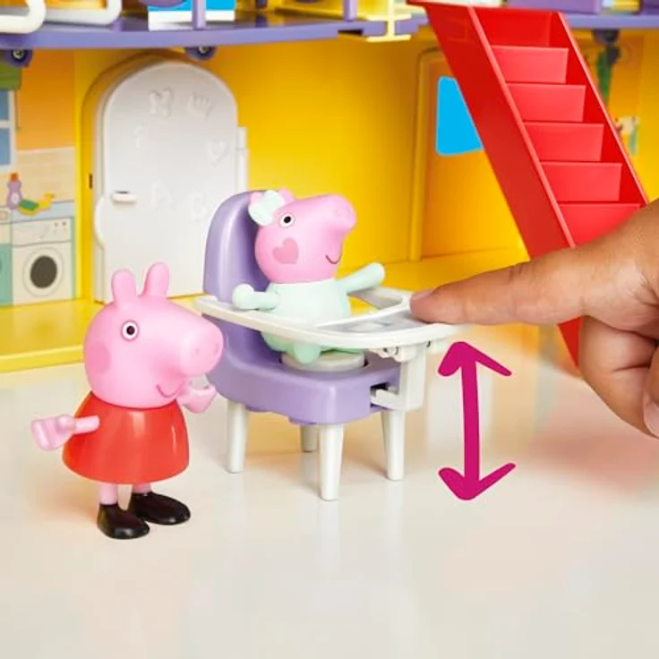 Hasbro Peppa Pig Puppenhaus, Peppas großes Haus mit 7 Zimmern und Zubehör, für Kinder ab 3 Jahren – Bild 5