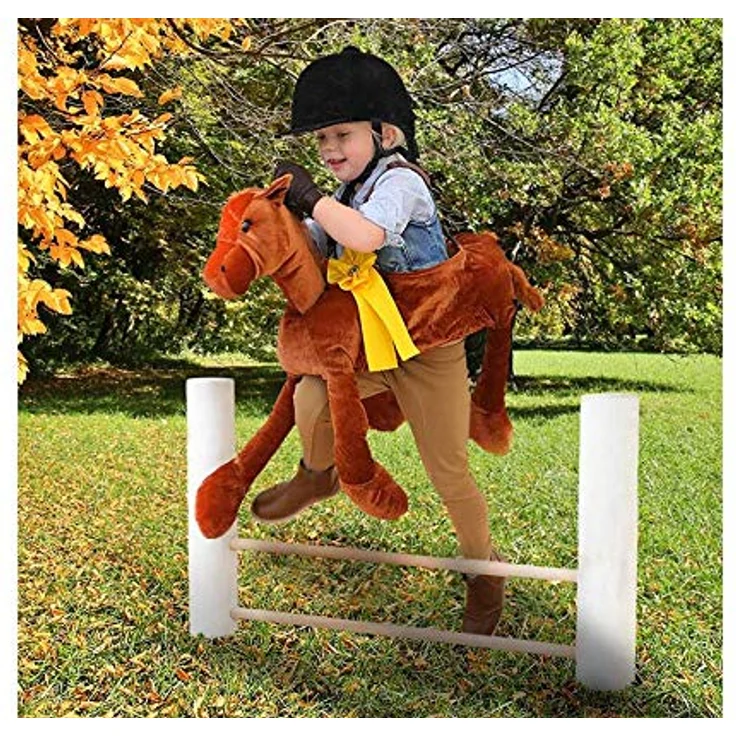 Betzold Schlüpfkostüm Pferd, Kinderkostüm aus hochwertigem Nicki-Stoff, Gr. 104-128, verstellbare Hosenträger, ideal für Theater und Fasching – Bild 5