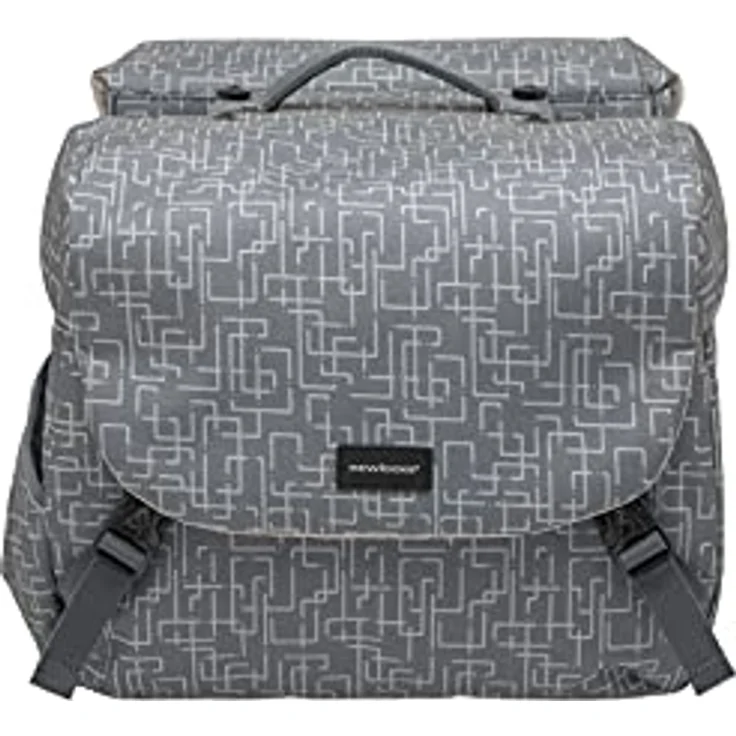 New Looxs Mondi Joy Double MIK Doppeltasche, Ivy Grey, 38 Liter - Wasserabweisende Kinderfahrradtasche – Bild 2